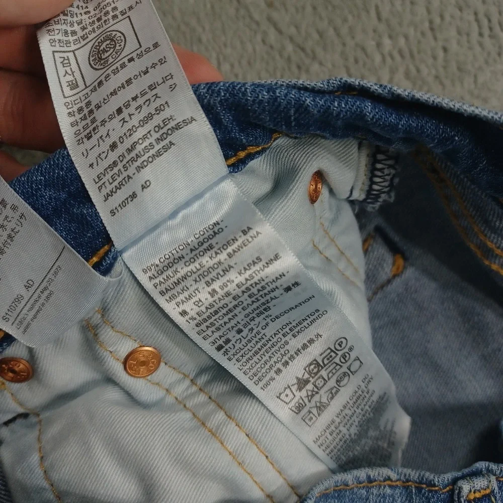 Levis 505 Jeans Mens 33x32 Blue Denim‎ Premium Pockets Cotton Casual